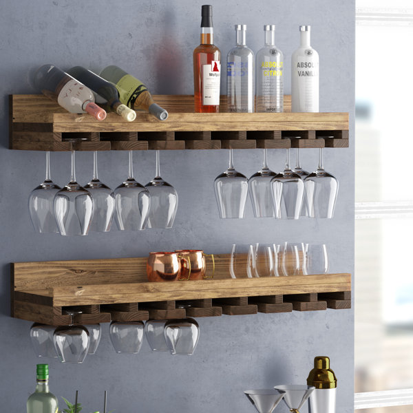 Halter/Ständer & Küchenleisten Wine Glass Storage Hanging Rack Shelf